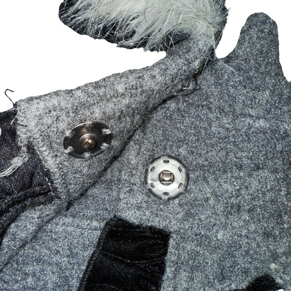 Roz & Ali WOMENS "M" PRE-OWNED Y2K Blazer 100% Wool‎ Faux Fur Ruffle Velvet Trim - Picture 13 of 14